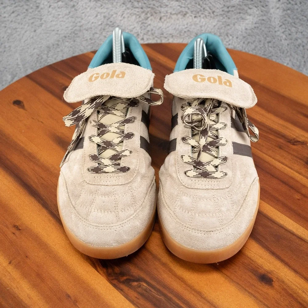 Gola Women's Size 10 Stadia 86 Bone/Mocha/Ocean/Gum Sneakers CLB787CT